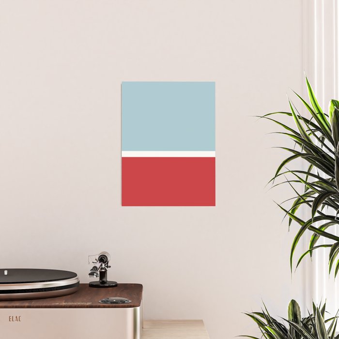 Color Block I Blue Red Poster Gallery Image 2