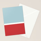 Color Block I Blue Red Stationery Card Gallery Image 2