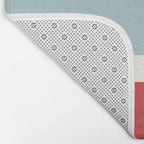 Color Block I Blue Red Bath Mat Gallery Image 2