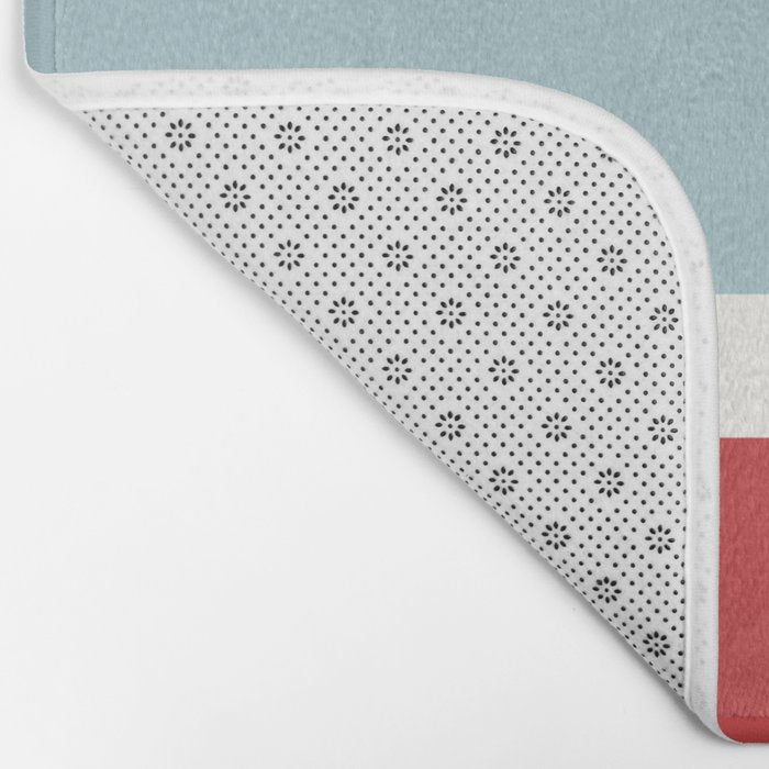 Color Block I Blue Red Bath Mat Gallery Image 2