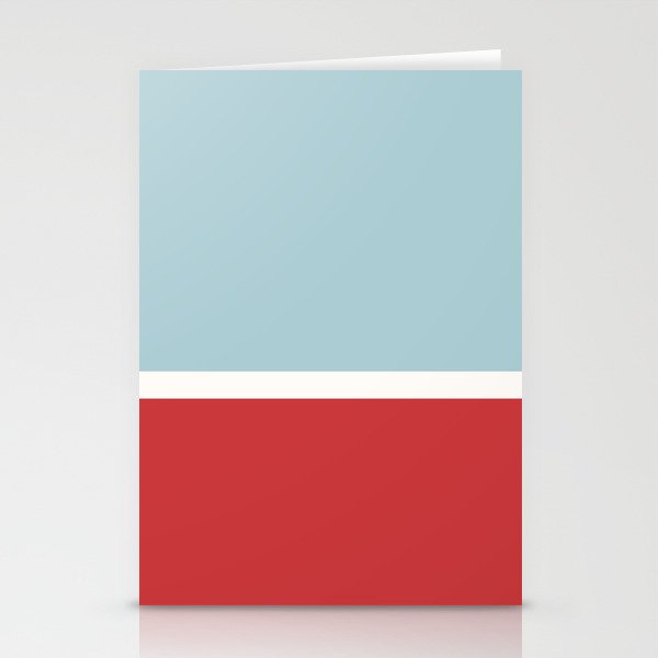 Color Block I Blue Red Stationery Card Gallery Image 1