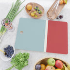 Color Block I Blue Red Cutting Board Gallery Image 2