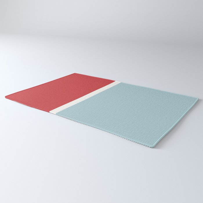 Color Block I Blue Red Rug Gallery Image 3