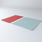 Color Block I Blue Red Rug Gallery Image 3