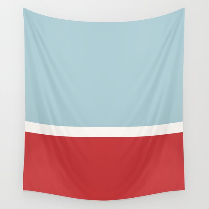 Color Block I Blue Red Wall Tapestry Gallery Image 4