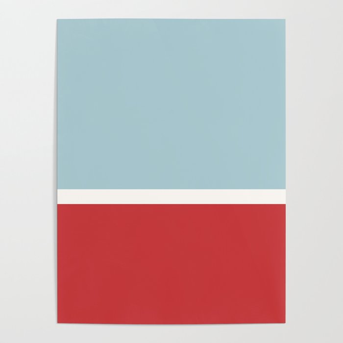 Color Block I Blue Red Poster Gallery Image 1