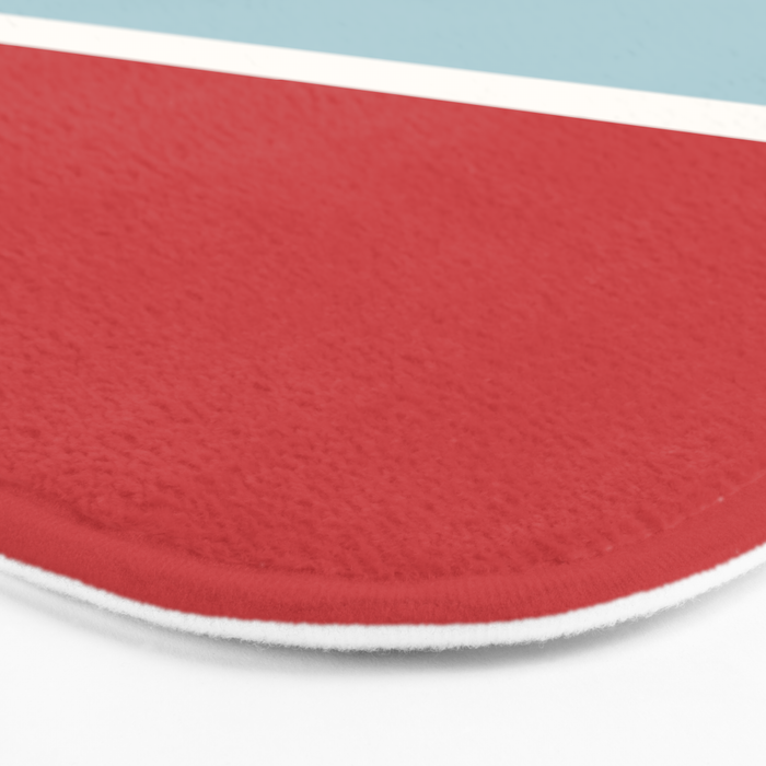 Color Block I Blue Red Bath Mat Gallery Image 3
