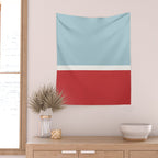 Color Block I Blue Red Wall Tapestry Gallery Image 2