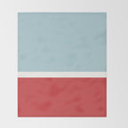 Color Block I Blue Red Throw Blanket Gallery Image 2