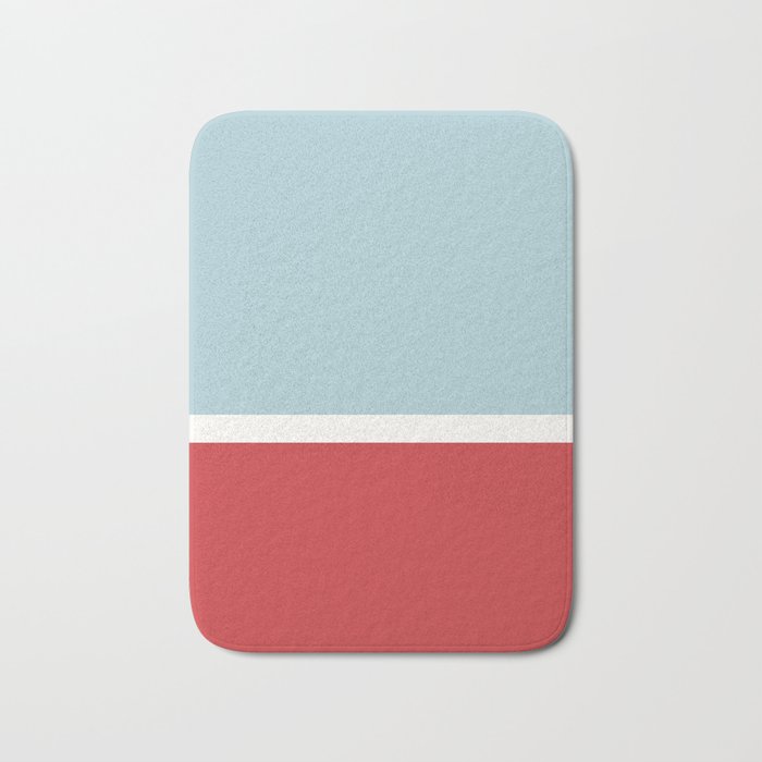 Color Block I Blue Red Bath Mat Gallery Image 1