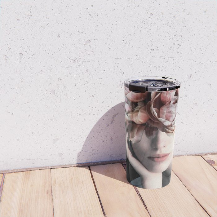 Wearing flowers Travel Mug Gallery Image 4