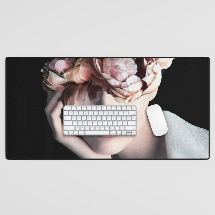 Wearing flowers Desk Mat Gallery Image 1