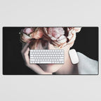 Wearing flowers Desk Mat Gallery Image 1