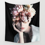 Wearing flowers Wall Tapestry Gallery Image 4
