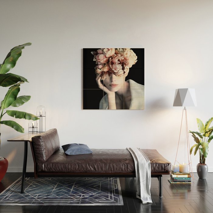 Wearing flowers Wood Wall Art Gallery Image 2