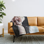 Wearing flowers Throw Blanket Gallery Image 1