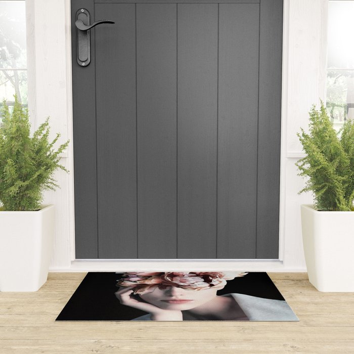 Wearing flowers Welcome Mat Gallery Image 3