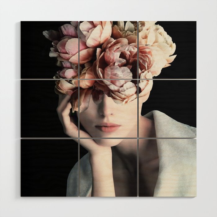 Wearing flowers Wood Wall Art Gallery Image 1