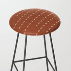 boho stitched stripes - ginger Stool Gallery Image 2
