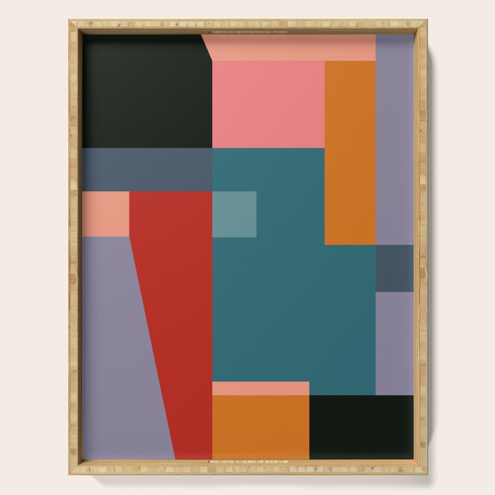geometric abstract 252 Serving Tray Gallery Image 1