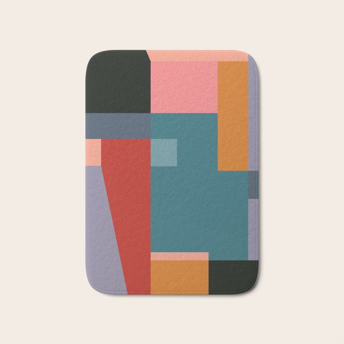 geometric abstract 252 Bath Mat Gallery Image 1