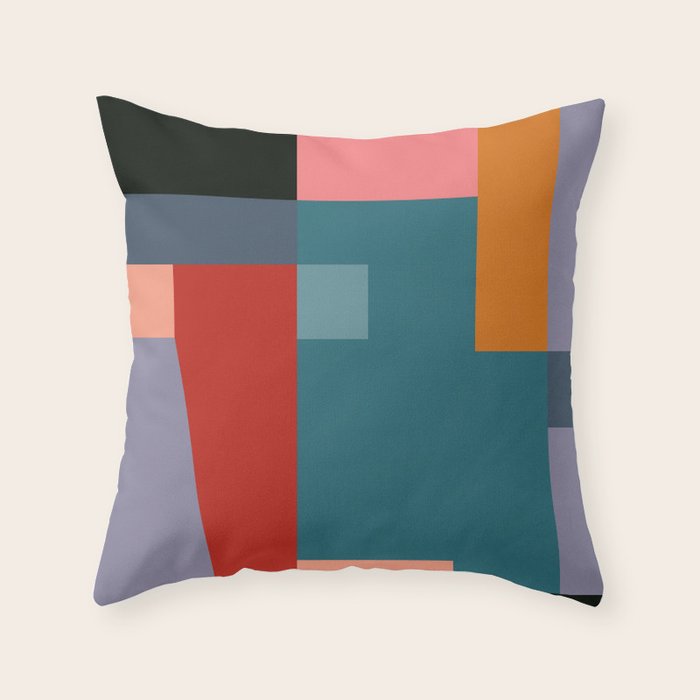 geometric abstract 252 Throw Pillow Gallery Image 1