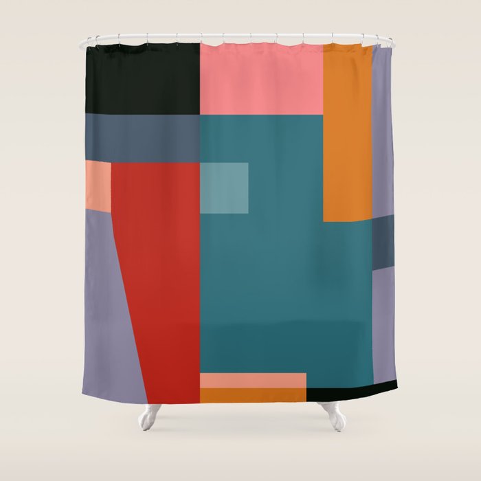 geometric abstract 252 Shower Curtain Gallery Image 1