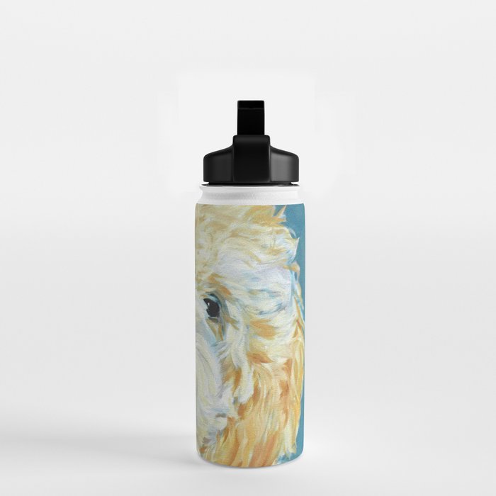 Stanley the Goldendoodle Dog Portrait Water Bottle Gallery Image 2