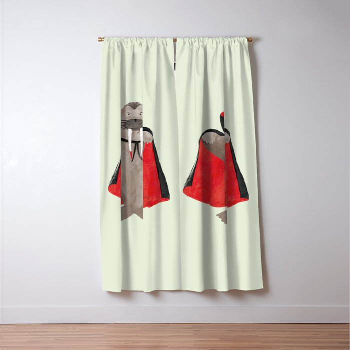 Vampire Walrus Window Curtain Gallery Image 3