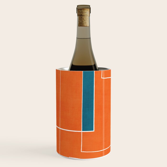 Orange Abstract Artwork Colorful Shapes Wine Chiller Gallery Image 2