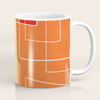 Orange Abstract Artwork Colorful Shapes Coffee Mug Gallery Image 1