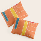 Orange Abstract Artwork Colorful Shapes Pillow Sham Gallery Image 3