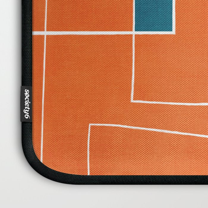 Orange Abstract Artwork Colorful Shapes Laptop Sleeve Gallery Image 3