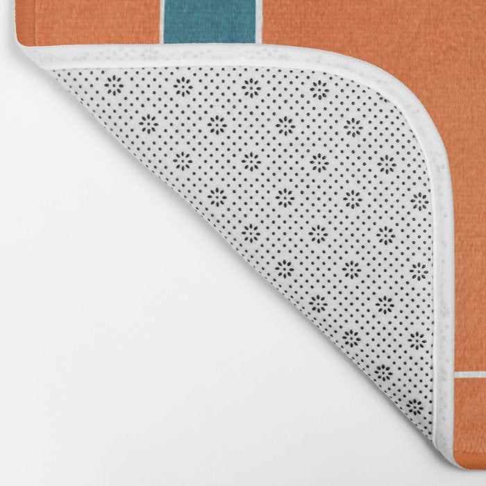 Orange Abstract Artwork Colorful Shapes Bath Mat Gallery Image 2