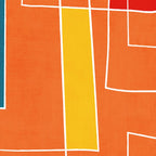 Orange Abstract Artwork Colorful Shapes Coffee Mug Gallery Image 2