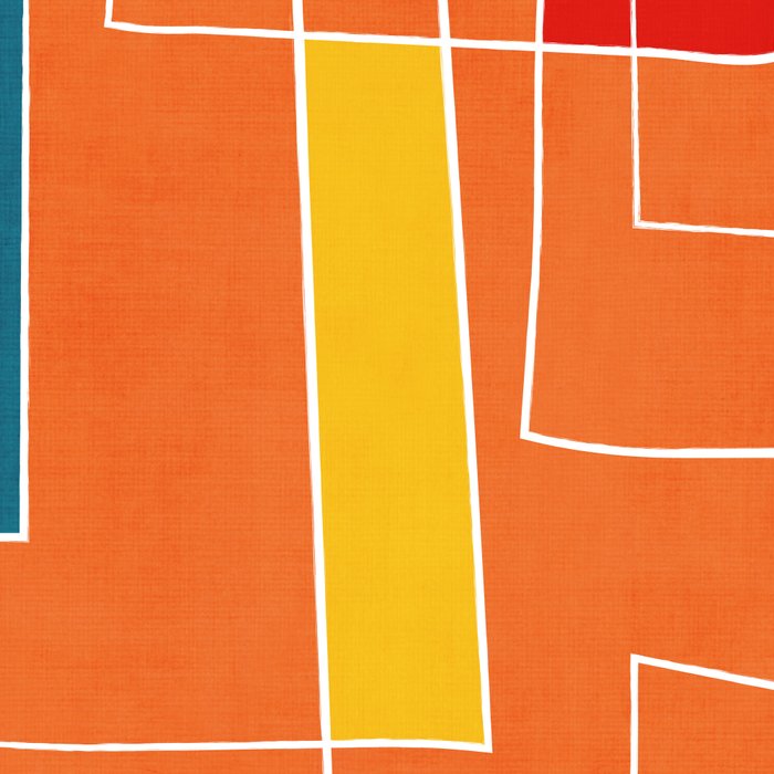 Orange Abstract Artwork Colorful Shapes Coffee Mug Gallery Image 2