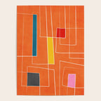Orange Abstract Artwork Colorful Shapes Poster Gallery Image 4