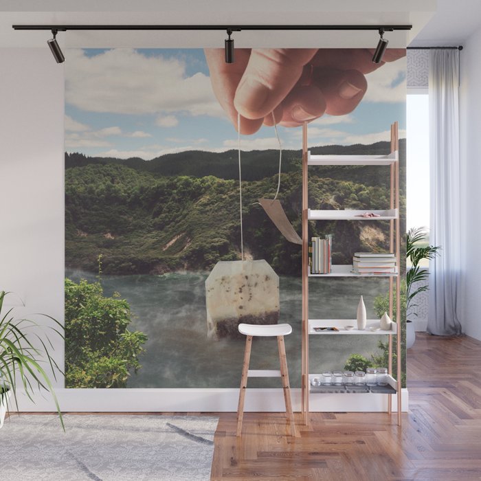 Lake afternoon tea - Teabag Wall Mural Gallery Image 1