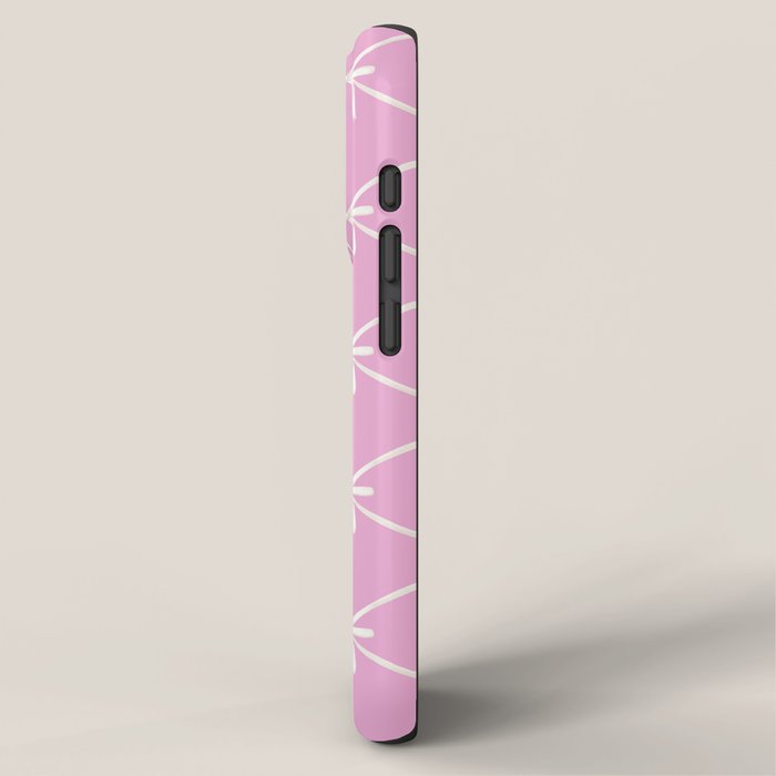 Bows & Ribbons Pattern LIII Y2K Fuchsia Pink iPhone Case Gallery Image 2