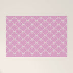 Bows & Ribbons Pattern LIII Y2K Fuchsia Pink Welcome Mat Gallery Image 1
