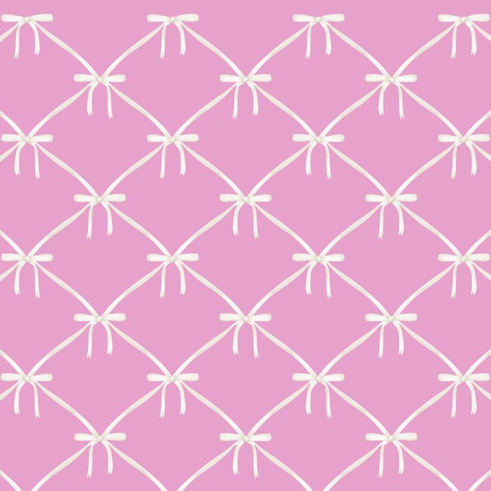 Bows & Ribbons Pattern LIII Y2K Fuchsia Pink Coffee Mug Gallery Image 2