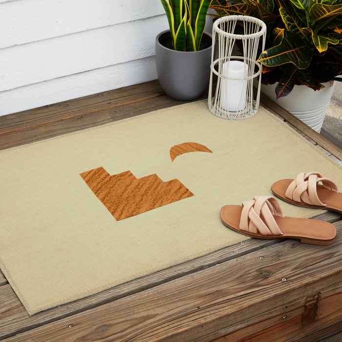 Minimalist moroccan night Outdoor Rug Gallery Image 2