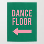 Dance Floor Left Arrow (Green Pink) Poster Gallery Image 4