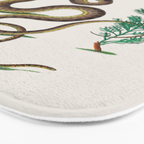 Albertus Seba Three Snakes Illustration Locupletissimi rerum naturalium thesauri accurata descriptio Bath Mat Gallery Image 3