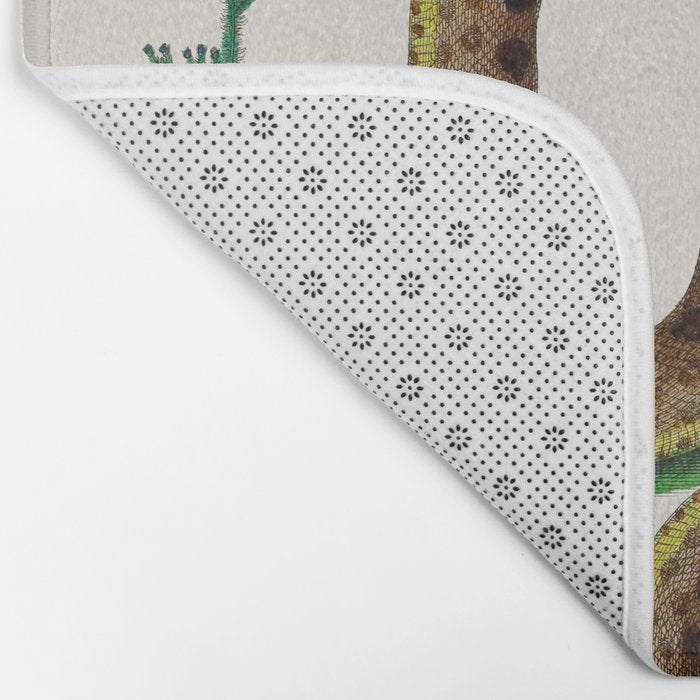 Albertus Seba Three Snakes Illustration Locupletissimi rerum naturalium thesauri accurata descriptio Bath Mat Gallery Image 2