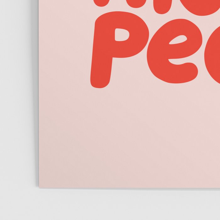 Work Hard and Be Nice to People in pink and red Poster Gallery Image 3