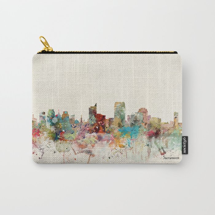 sacramento california skyline Carry All Pouch Gallery Image 1