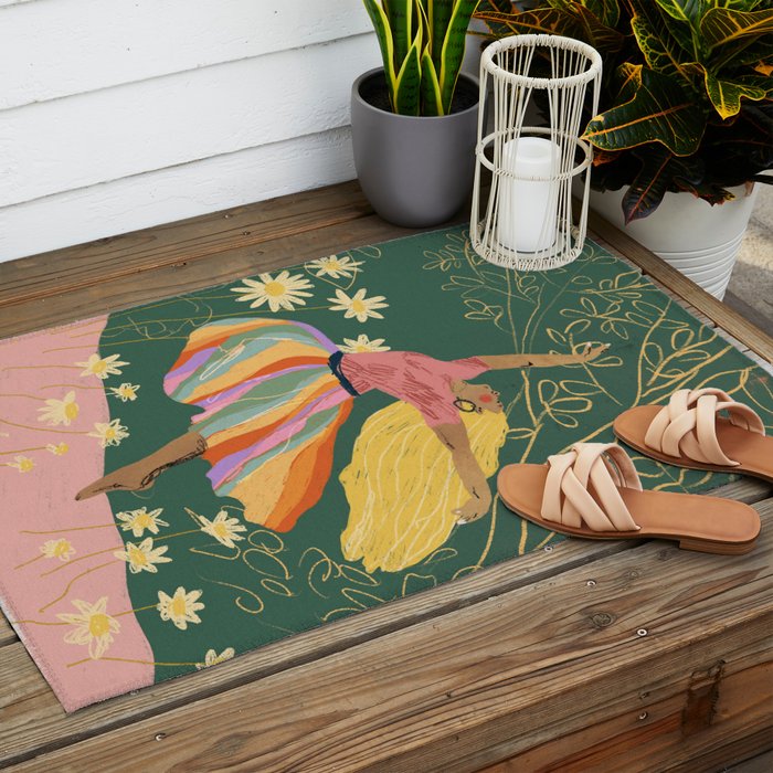 Free woman Outdoor Rug Gallery Image 2