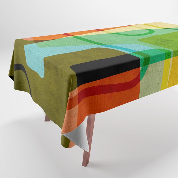 Abstract Mid-Century Modern Art Tablecloth Gallery Image 1