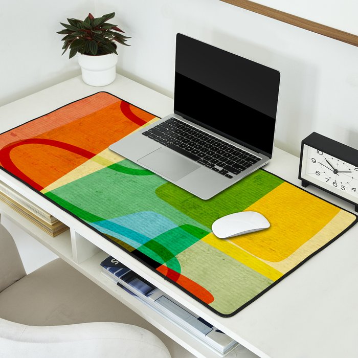 Abstract Mid-Century Modern Art Desk Mat Gallery Image 2